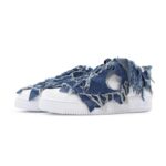 [Custom Broken cowboy]  Air Force 1 Skateboard Shoes Unisex Low-Top Blue - Image 3