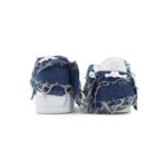 [Custom Broken cowboy]  Air Force 1 Skateboard Shoes Unisex Low-Top Blue - Image 4