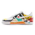 [Custom Graffiti Illustrations]  Air Force 1 Skateboarding Shoes Low-top White/yellow/black/red Unisex - Image 2