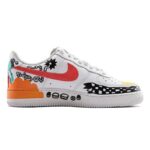 [Custom Graffiti Illustrations]  Air Force 1 Skateboarding Shoes Low-top White/yellow/black/red Unisex - Image 3