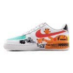 [Custom Graffiti Illustrations]  Air Force 1 Skateboarding Shoes Low-top White/yellow/black/red Unisex - Image 4
