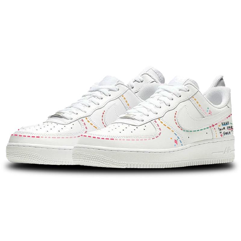 1368396893016555520_after_3.jpg Keep The Soul Free - Air Force 1 Skateboarding Shoes Unisex Low-top White - Image 1