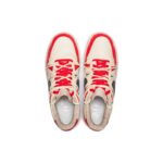 [Custom Red Melody Stage]  Air Force 1 Skateboarding Shoes Men Low-top Beige/Red - Image 3