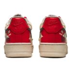 [Custom Red Melody Stage]  Air Force 1 Skateboarding Shoes Men Low-top Beige/Red - Image 4