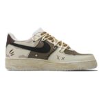 [Custom Violent doll for men]  Air Force 1 Skateboarding Shoes Men Low-top Beige/Brown - Image 2