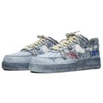 [Custom The men's style is stained with graffiti on the cement wall]  Air Force 1 Skateboarding Shoes Men - Image 3