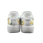 [Custom St. Mary's High School]  Air Force 1 Skateboard Shoes Unisex Low-Top White/Gold - Image 4