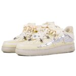 [Custom Male ancient fossils]  Air Force 1 Skateboarding Shoes Men Low-top Beige/Yellow - Image 2