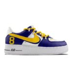 [Custom Men's NBA Lakers purple] Male  Air Force 1 Low Skate shoes - Image 2