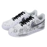[Custom War Meteorite]  Air Force 1 Skateboarding Shoes Unisex Low-top Gray - Image 3