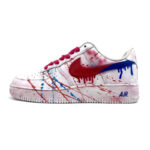 [Custom Ink splashing and aging Vibe style graffiti]  Air Force 1 Skateboarding Shoes Men