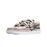 [Custom Urban camouflage for men and women in brown]  Air Force 1 Skateboard Shoes Unisex Low-Top Brown/Beige - Image 3