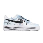 [Custom lively Little Devils In Black, White And Blue]  Air Force 1 Skateboarding Shoes Unisex - Image 4