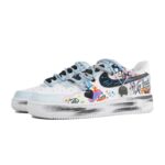 [Custom lively Little Devils In Black, White And Blue]  Air Force 1 Skateboarding Shoes Unisex - Image 3