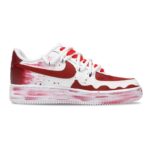 [Custom Christmas Nocturne]  Air Force 1 Skateboard Shoes Unisex Low-Top White/Red/Green - Image 4