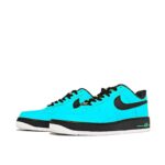 [Custom Cool and refreshing mint]  Air Force 1 Skateboard Shoes Unisex Low-Top Blue/Black - Image 3