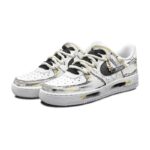 [Custom Qiang Flute Willow]  Air Force 1 Skateboarding Shoes Unisex Low-top Black/white - Image 3