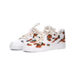 [Custom Tricolor koi]  Air Force 1 Skateboarding Shoes Unisex Low-top White/Gray/Black/Reddish Brown - Image 3