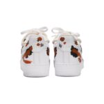 [Custom Tricolor koi]  Air Force 1 Skateboarding Shoes Unisex Low-top White/Gray/Black/Reddish Brown - Image 4