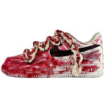 [Custom Crime Scene No. 7]  Air Force 1 Skateboarding Shoes Unisex Low-top White - Image 2