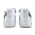 [Custom Crayon drawing 2.0 blue]  Air Force 1 Skateboarding Shoes Unisex Low-top White/Black/Blue - Image 4