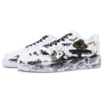 [Custom Mr. Pumpkin for men]  Air Force 1 Skateboard Shoes Men Low-Top Black/White/Orange - Image 3