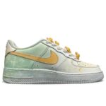 [Custom Utopia]  Air Force 1 Skateboard Shoes Unisex Low-Top Green/Yellow - Image 2