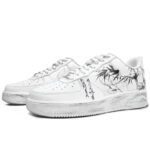 [Custom Water tune head]  Air Force 1 Skateboard Shoes Unisex Low-Top Black - Image 3