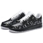 [Custom Men's graffiti bubble]  Air Force 1 Skateboarding Shoes Men Low-top Black - Image 3