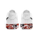 [Custom Red and black ink splashing]  Air Force 1 Skateboarding Shoes Men Low-top Black/Red/White - Image 4