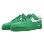 [Custom Pure charm jadeite for both men and women]  Air Force 1 Skateboard Shoes Unisex Low-Top Green/Gray - Image 3