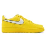[Custom Male and female pure fragrance citron]  Air Force 1 Skateboard Shoes Unisex Low-Top Yellow/Gray - Image 2