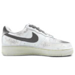 [Custom Zhaozhao's wish came true]  Air Force 1 Wear-Resistant Slip-Resistant Low-Top Skateboard Shoes Unisex Gray White - Image 2