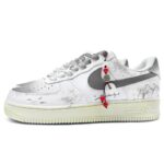 [Custom Zhaozhao's wish came true]  Air Force 1 Wear-Resistant Slip-Resistant Low-Top Skateboard Shoes Unisex Gray White - Image 3