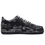 [Custom Polar night]  Air Force 1 Skateboard Shoes Unisex Low-Top Black/White - Image 2