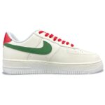 [Custom Men's Christmas greetings]  Air Force 1 Skateboarding Shoes Men Low-top Red/green/beige - Image 2