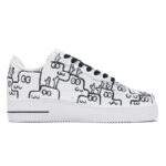 [Custom Men's Qile Longlong]  Air Force 1 Skateboarding Shoes Men Low-top Black - Image 3