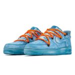 [Custom AF1 Men's OW Blue Art Gallery]  Air Force 1 Skateboarding Shoes Men - Image 3