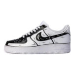 [Custom AF1 Yin-Yang 2D Black and White]  Air Force 1 Skateboarding Shoes Men