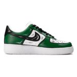 [Custom Celtic 2D green and white]  Air Force 1 Skateboarding Shoes Men Low-top Green/White - Image 2