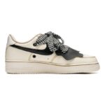 [Custom Happy Coffee dye]  Air Force 1 Skateboarding Shoes Men Low-top Beige/White - Image 3