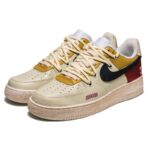 [Custom Yuedong Orange Color]  Air Force 1 Skateboarding Shoes Unisex Low-top Beige/yellow/red - Image 3