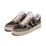 [Custom Brown seam function]  Air Force 1 Skateboarding Shoes Unisex Low-top Red - Image 3