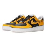 [Custom Wudang 2D black and Yellow]  Air Force 1 Skateboarding Shoes Men Low-top Black/Yellow - Image 3