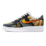 [Custom Male butterfly transformation Liang Shanbo]  Air Force 1 Skateboarding Shoes Men Low-top Black/yellow