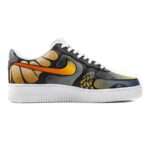 [Custom Male butterfly transformation Liang Shanbo]  Air Force 1 Skateboarding Shoes Men Low-top Black/yellow - Image 2