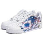 [Custom Men's summer blue sky]  Air Force 1 Skateboarding Shoes Men Low-top White Blue - Image 3