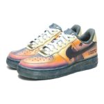 [Custom Men's sunset black and orange]  Air Force 1 Skateboarding Shoes Men Low-top Black/Orange - Image 3