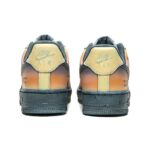 [Custom Men's sunset black and orange]  Air Force 1 Skateboarding Shoes Men Low-top Black/Orange - Image 4