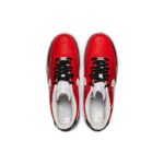 [Custom Red show-off skills]  Air Force 1 Skateboarding Shoes Men Low-top Red/Black/White - Image 4